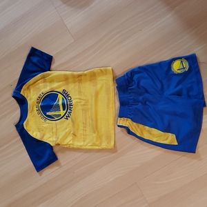 Golden State Warriors Boys shirt and shorts set